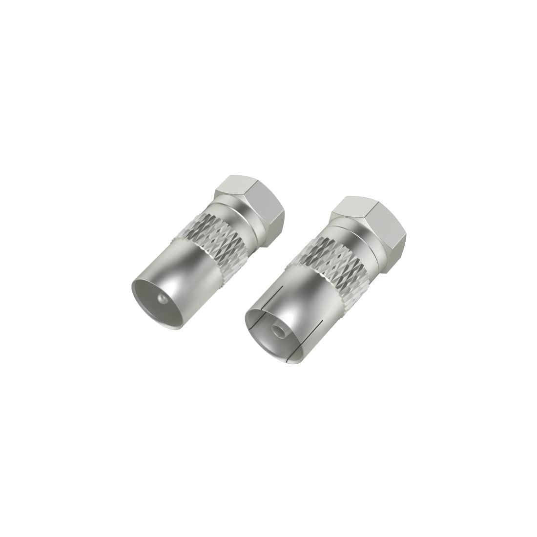 Hama Sat Adaptor Kit F Male to Female Coaxial Plug 2 Pieces