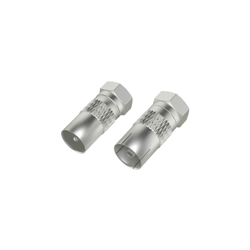 Hama Sat Adaptor Kit F Male to Female Coaxial Plug 2 Pieces