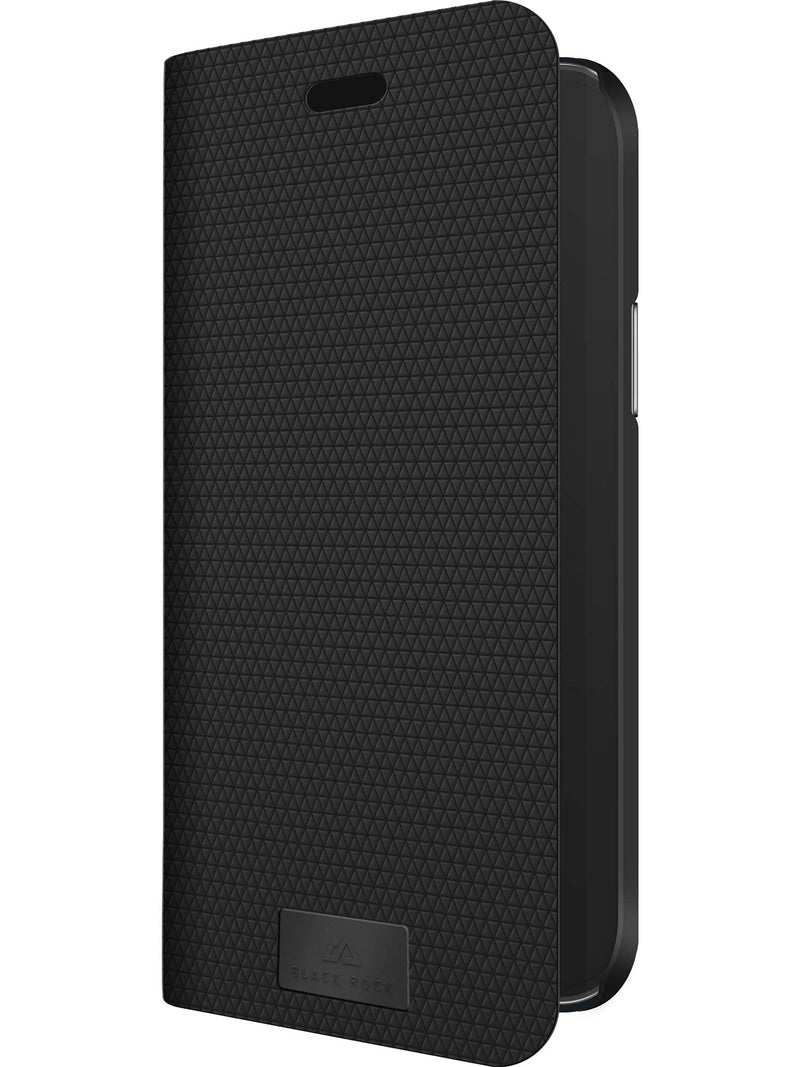 Black Rock - Case booklet flip case suitable for Apple iPhone 12/12 Pro I The Standard mobile phone case, 360 degree cover, magnetic closure (black