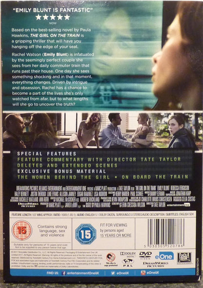 LIMITED EDITION The Girl On The Train DVD 2017 Version EXCLUSIVE Bonus Material