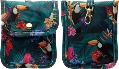 Puckator CASE53 Toucan Party Face Covering & Hand Sanitiser Pouch/Case