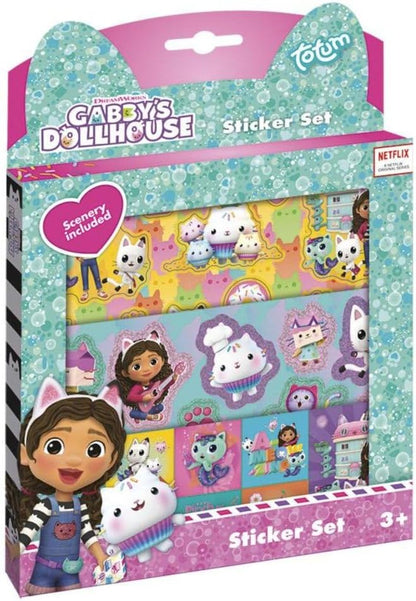 Totum Gabbys Dollhouse Stickerset, Includes Sticker Sheets and Scenery