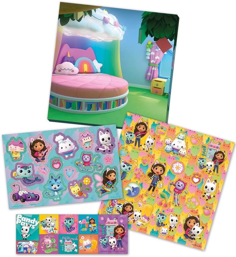 Totum Gabbys Dollhouse Stickerset, Includes Sticker Sheets and Scenery
