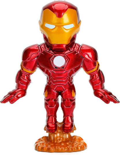 Jada- Pack de 4 Figuras de los Vengadores- Hechos en Metal Fundido, Iron Man, Capitán América, Black Panther, Antzman, de 7cm, A Partir de 8 años (253222014)