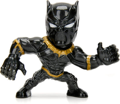 Jada- Pack de 4 Figuras de los Vengadores- Hechos en Metal Fundido, Iron Man, Capitán América, Black Panther, Antzman, de 7cm, A Partir de 8 años (253222014)