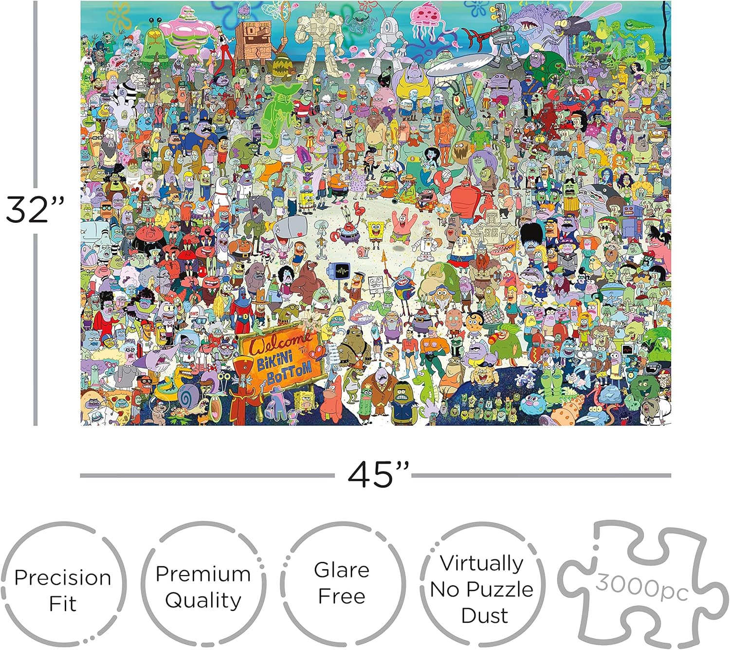 Spongebob Squarepants GIANT jigsaw puzzle (3000 Pieces) 1150mm x 820mm (nm