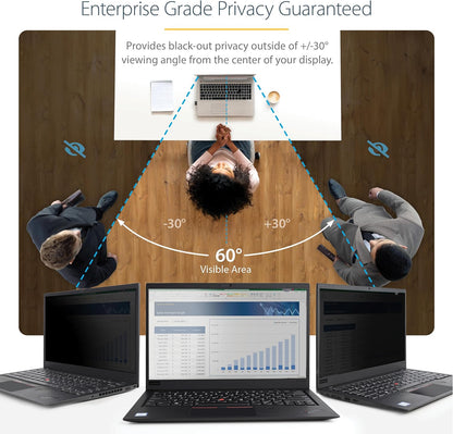 StarTech.com 17.3-inch 16:9 Laptop Privacy Filter, Anti-Glare Privacy Screen w/51% Blue Light Reduction, Notebook Screen Protector w/ +/- 30 Degrees Viewing Angle, Matte/Glossy (173L-PRIVACY-SCREEN