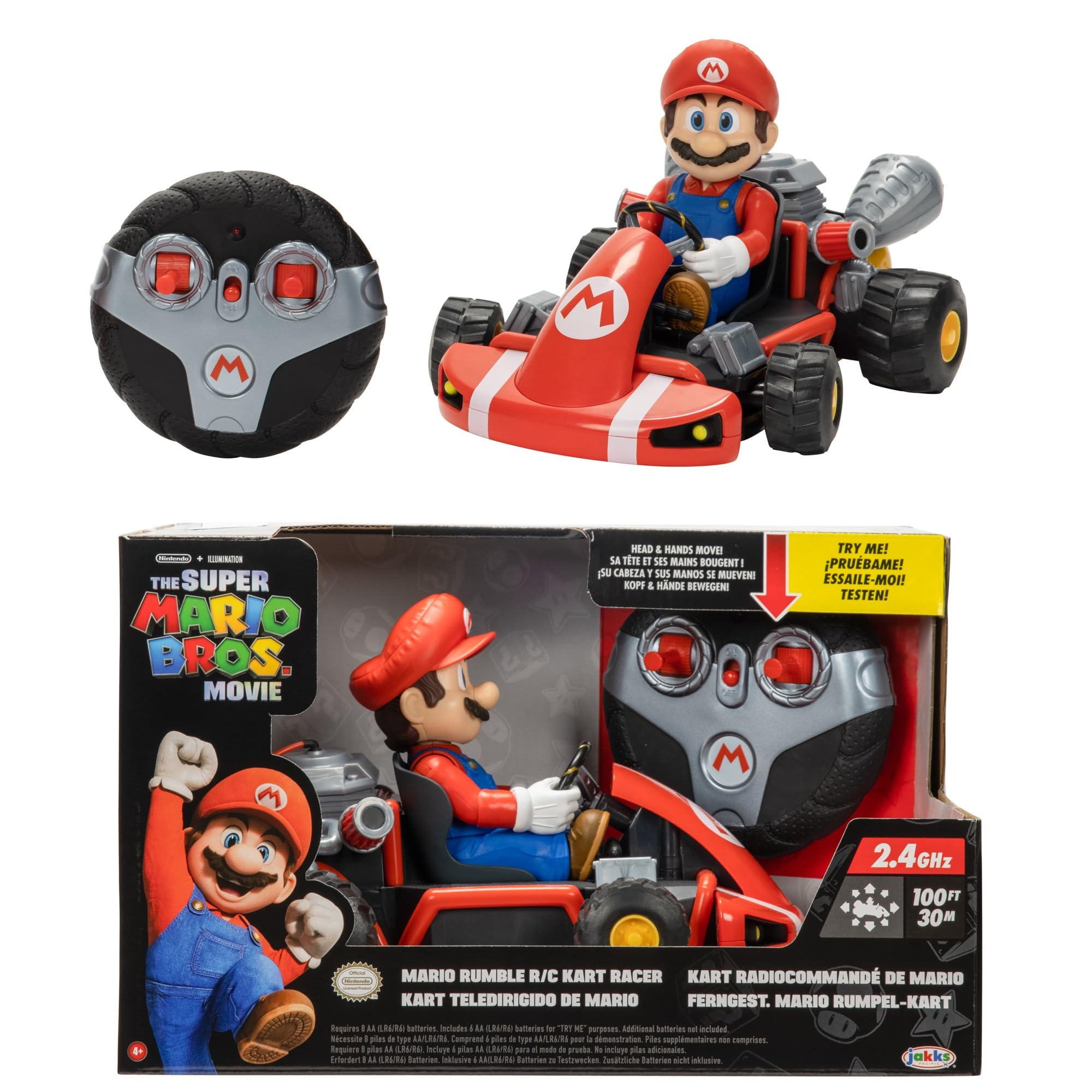 The Super Mario Bros. Movie 418224 Super Mario Movie 2023 Nintendo R/C Car, Rumble Rc