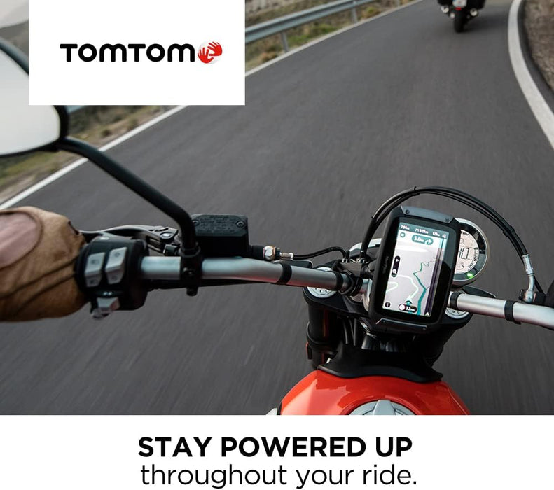 TomTom Motorcycle Sat Nav Battery Cable for all TomTom Motorcycle Sat Nav Rider Models (newer models, check compatibility list below),black,Medium