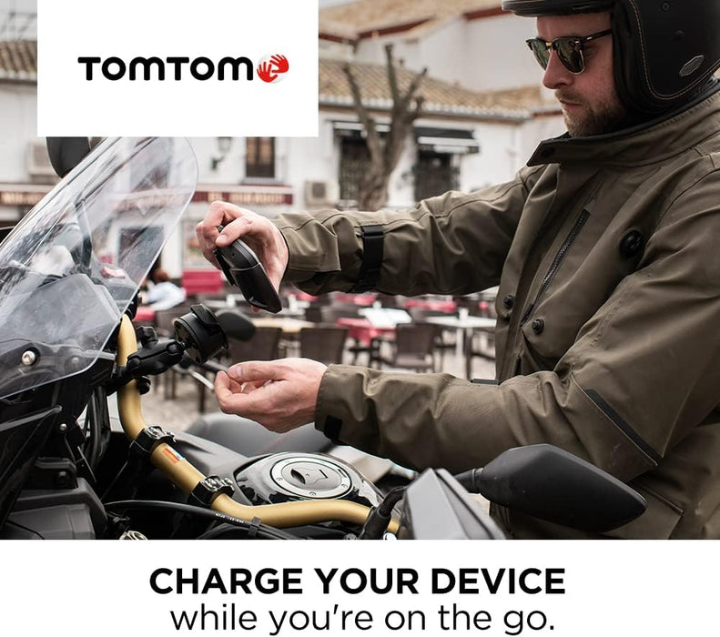 TomTom Motorcycle Sat Nav Battery Cable for all TomTom Motorcycle Sat Nav Rider Models (newer models, check compatibility list below),black,Medium