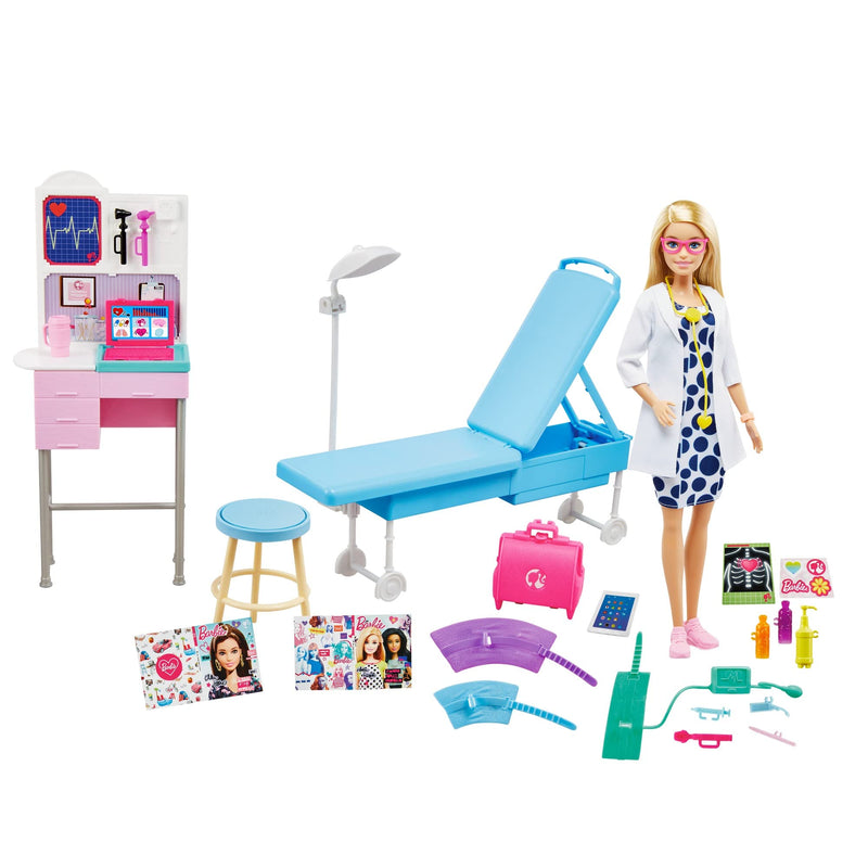 Barbie You Can Be Doctor with Clinic Medical Doll with Play Set with Medical Accessories, Toy + 3 Years (Mattel GWV01