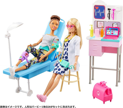 Barbie You Can Be Doctor with Clinic Medical Doll with Play Set with Medical Accessories, Toy + 3 Years (Mattel GWV01