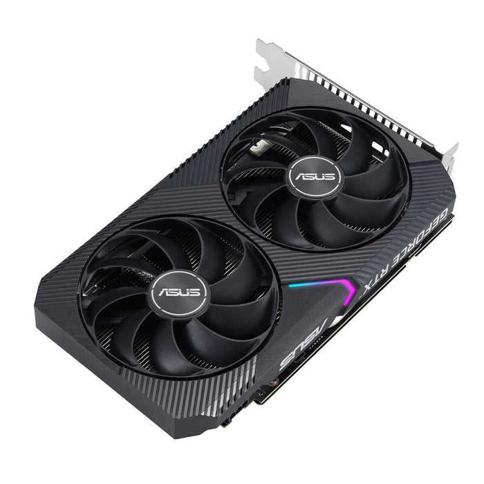 ASUS Dual NVIDIA GeForce RTX 3050 OC Edition Gaming Graphics Card (PCIe 4.0, 8GB GDDR6 memory, HDMI 2.1, DisplayPort 1.4a, 2-slot design, Axial-tech fan design, 0dB technology, and more