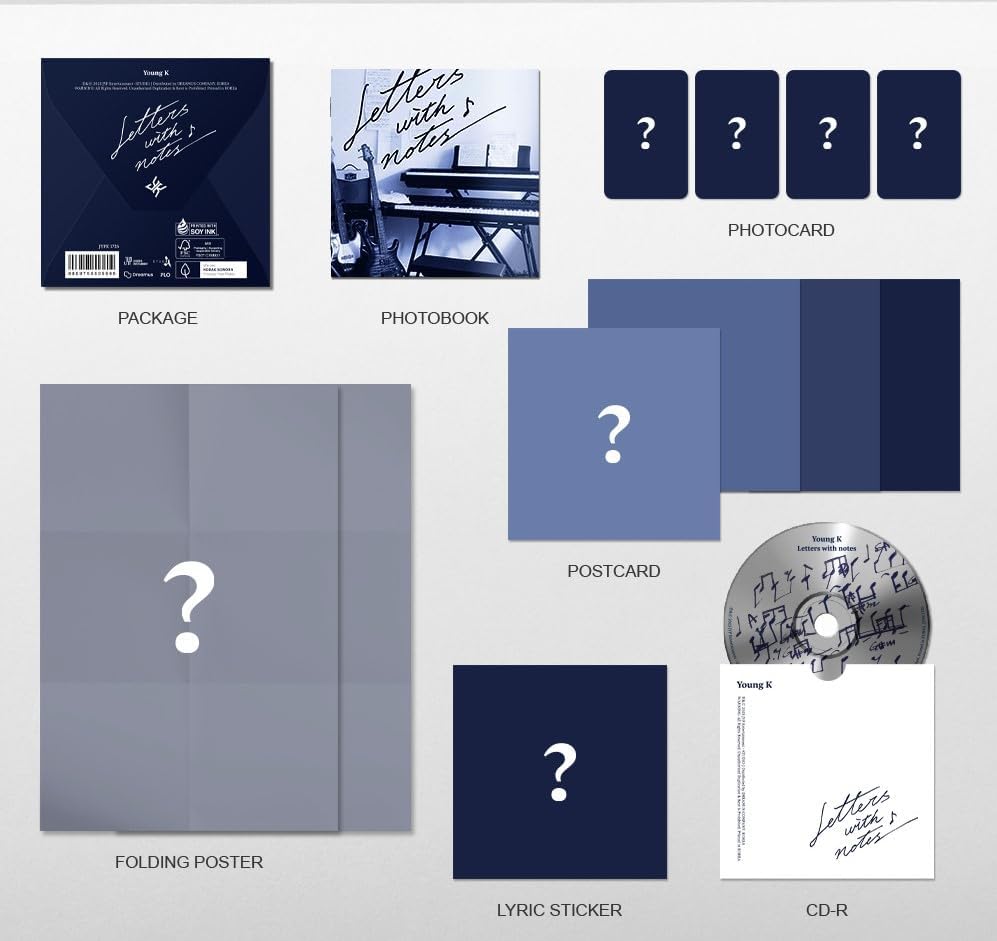 Young K 1st MINI 'Letters with notes(Digipack Ver.)' (韓国盤）
