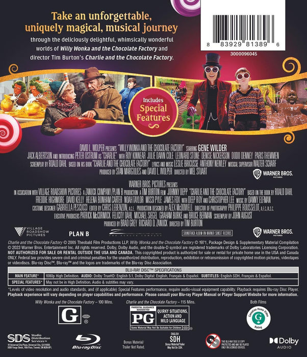 Willy Wonka & the Chocolate Factory / Charlie and the Chocolate Factory 2-Film Collection