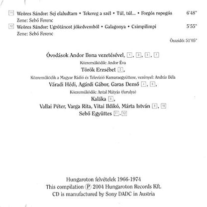 Regelo dalok, versek, mesek