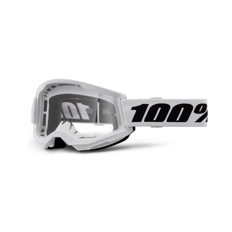 100% Strata 2 Essential Lunettes de motocross (White/Black
