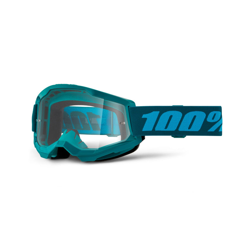 100% Strata 2 Essential Lunettes de motocross (Green/Blue
