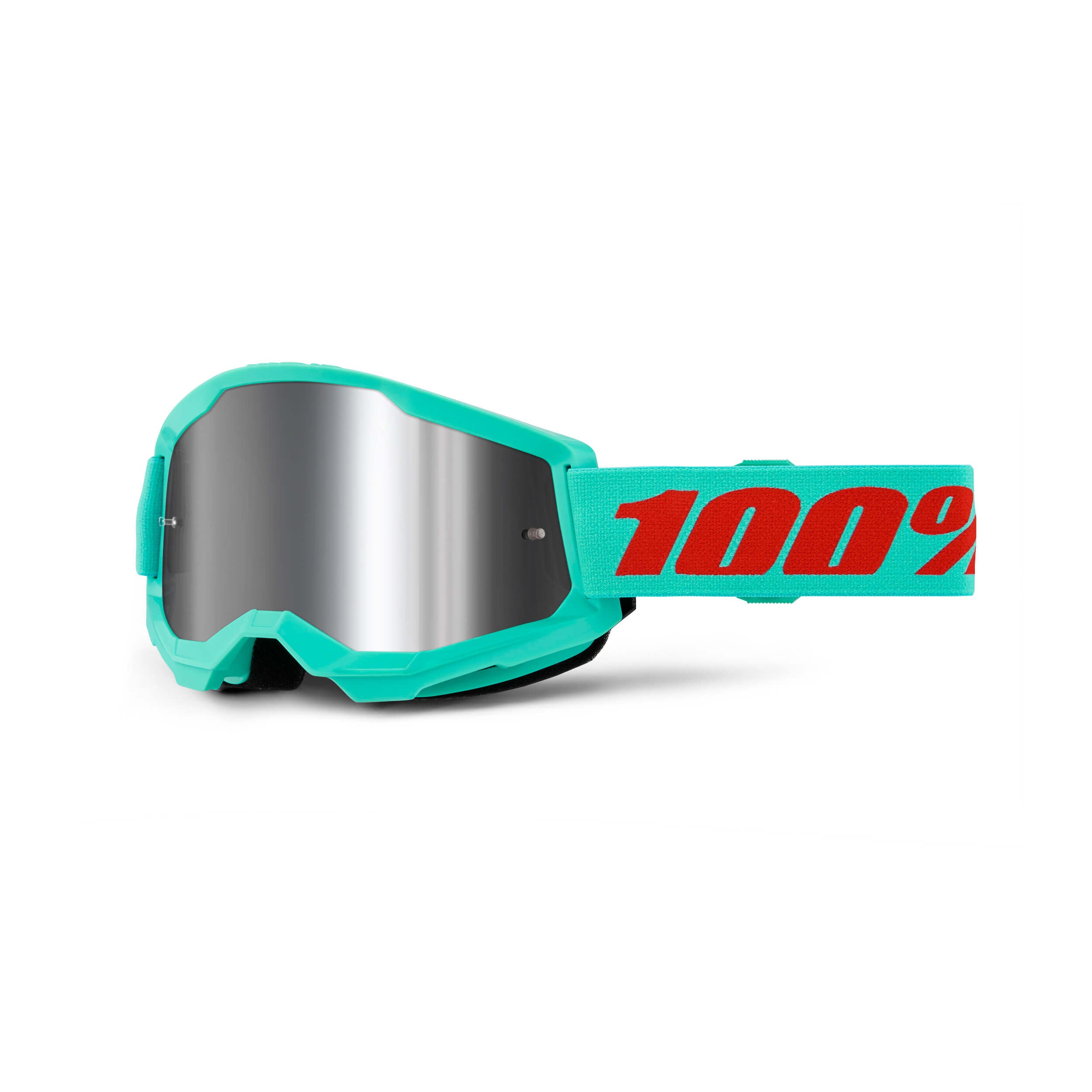 100% Strata 2 Essential Chrome Lunettes de motocross (Light Blue