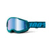 100% Strata 2 Essential Chrome Lunettes de motocross (Green/Blue
