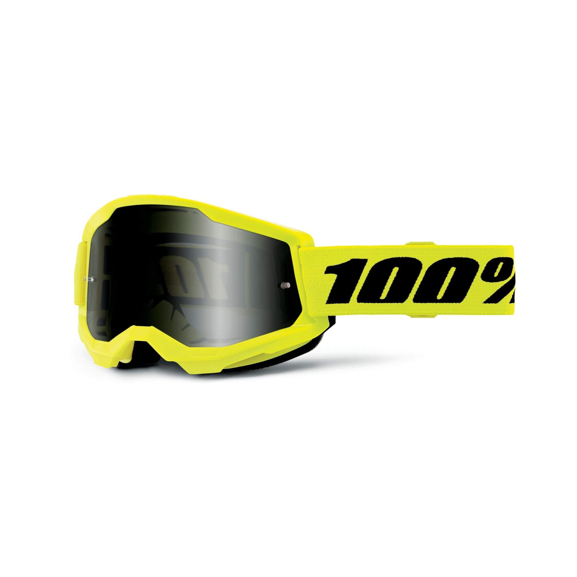 100% Strata 2 MX Offroad Lunettes de natation Jaune sable avec verres fumés