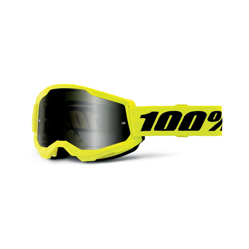 100% Strata 2 MX Offroad Lunettes de natation Jaune sable avec verres fumés