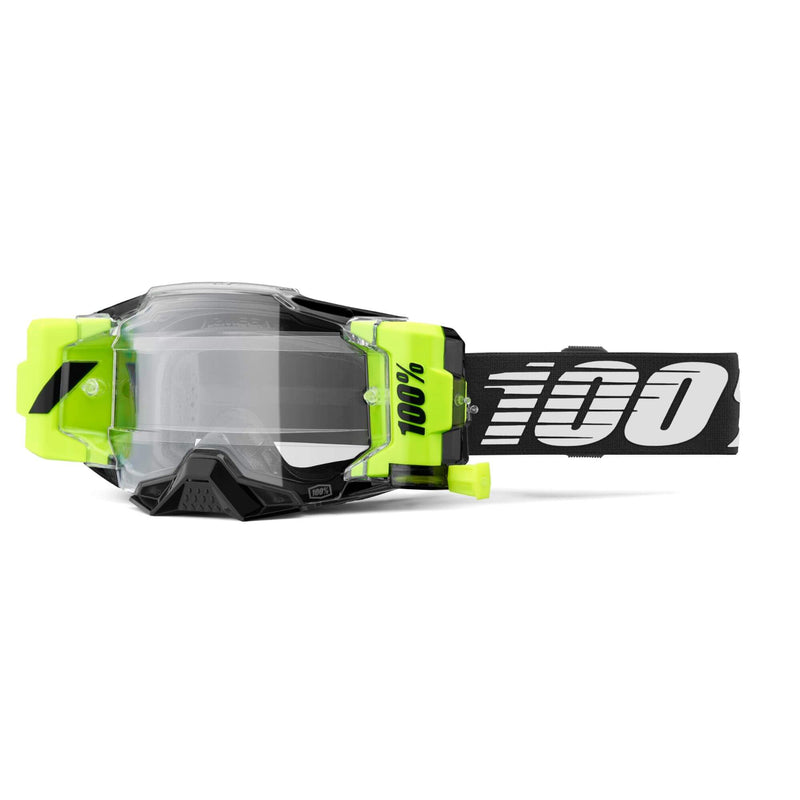 100% Armega Forecast Lunettes de ski Noir/blanc avec verres transparents