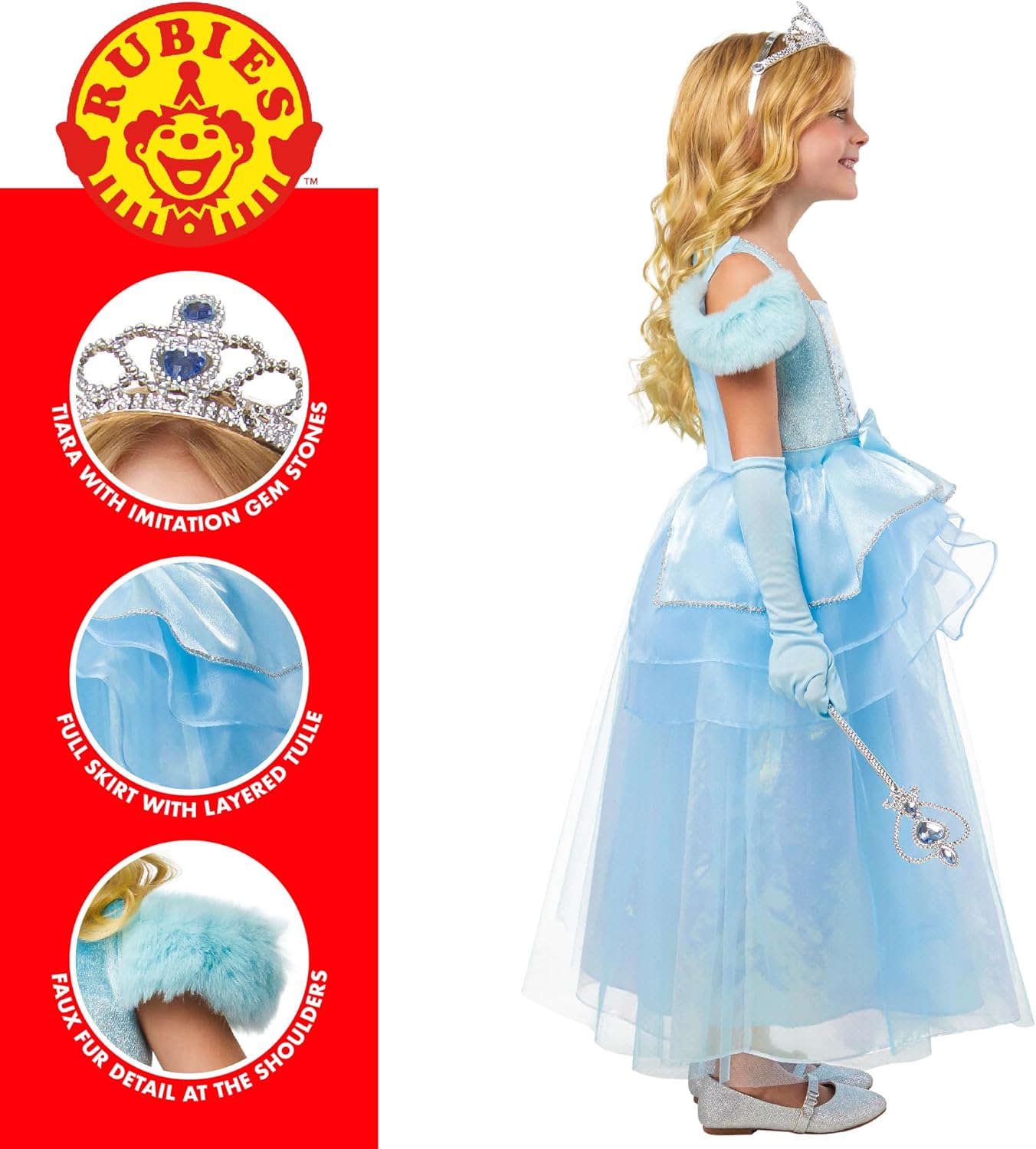 Forum Blue Princess Costume, Kids Fancy Dress