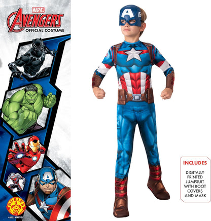 Rubie's Official Captain America Childs Costume, Kids Fancy Dress