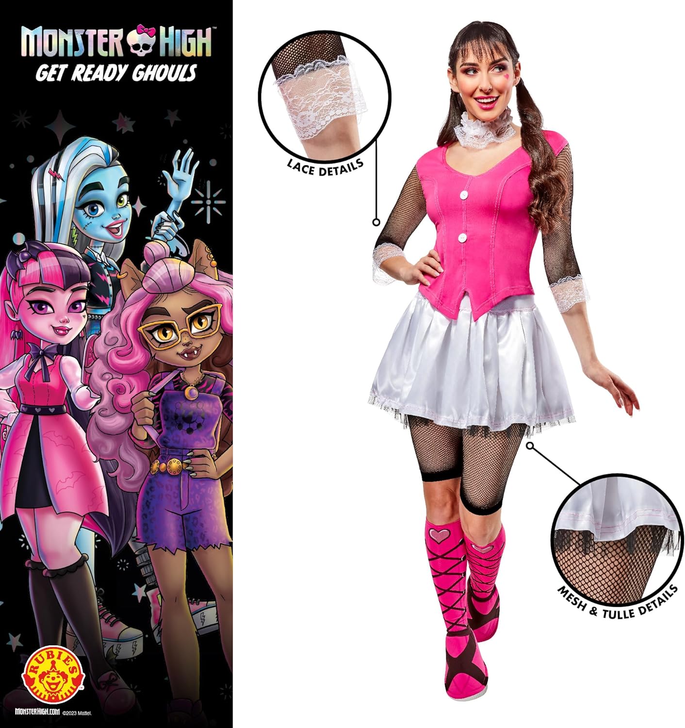 Rubie's Official Monster High Draculaura Adult Costume, Adult Fancy Dress