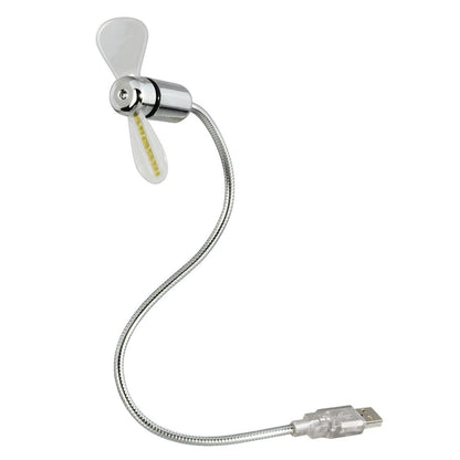Usb Fan With Time Display - Silver