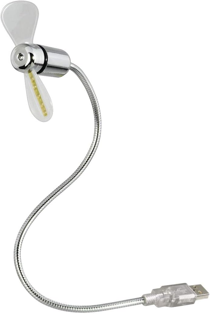 Usb Fan With Time Display - Silver