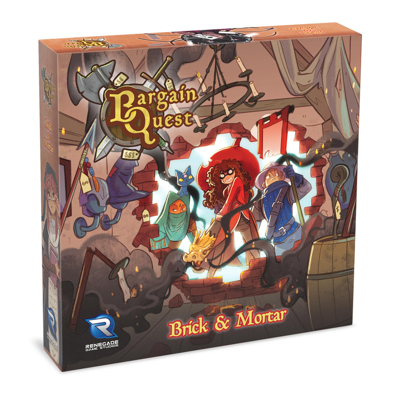 Renegade Game Studios | Brick & Mortar: Bargain Quest | Card Game Expansion | Ages 8+ | 2-6 Players | 45 Minutes Playing Time