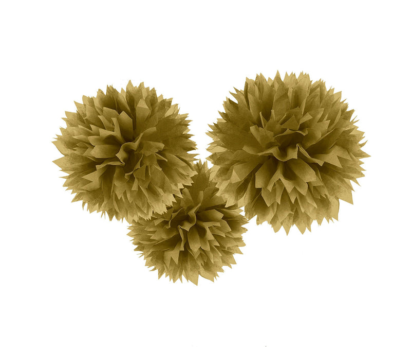 Amscan 18055-19-55 Dec Fluffy Gold- 3 Pack