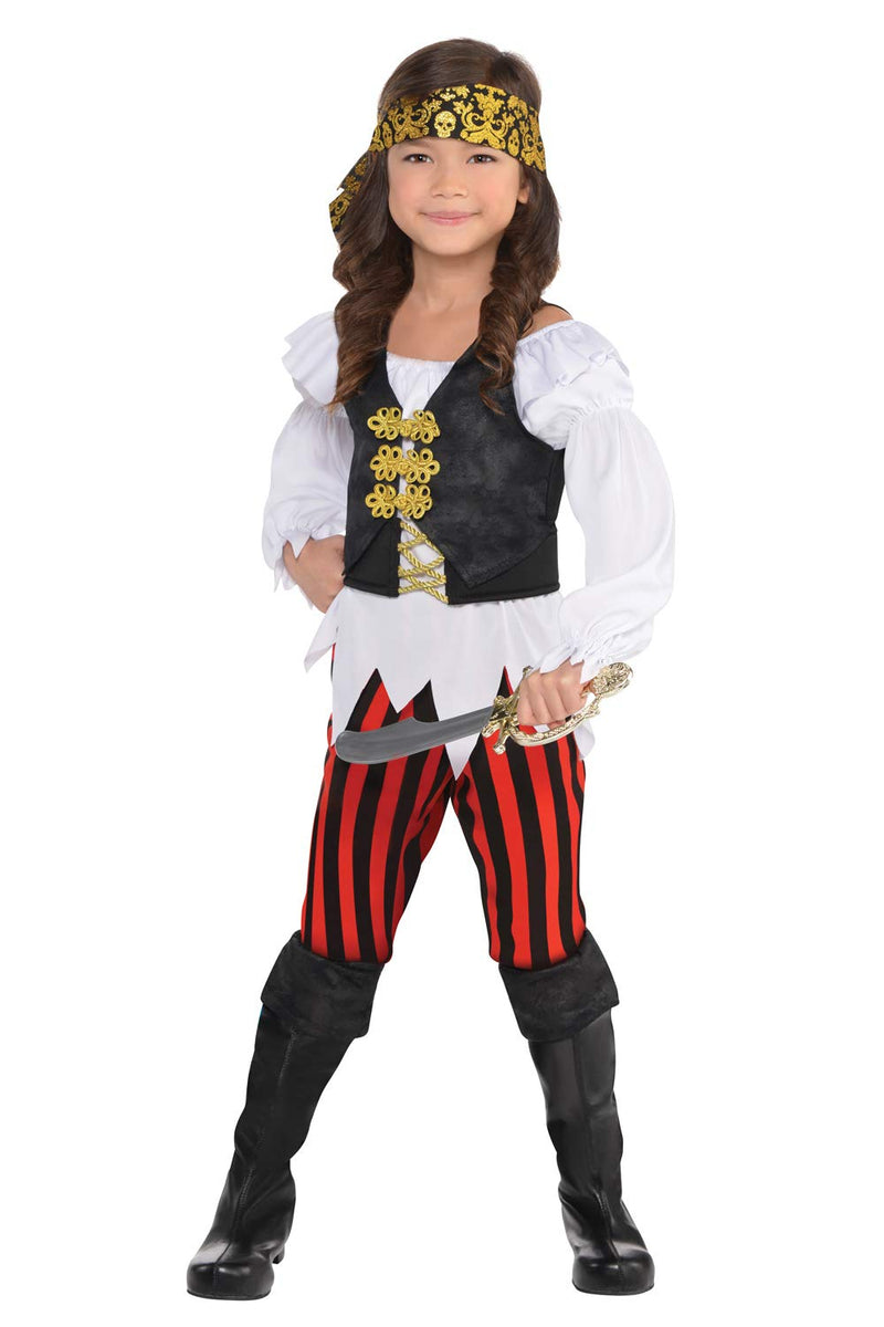 amscan (PKT) (9901792) Child Girls NEW Pretty Scoundrel Costume (4-6yr