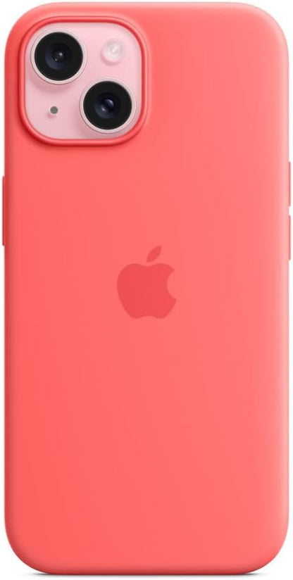 Apple - Back Cover For Mobile Phone - Magsafe Compatibility - Silicone - Guava - For Iphone 15