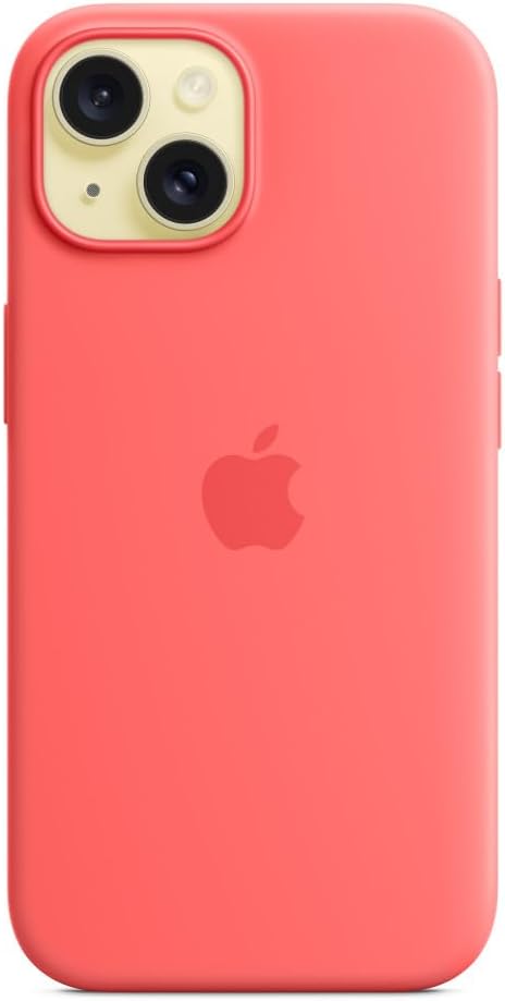 Apple - Back Cover For Mobile Phone - Magsafe Compatibility - Silicone - Guava - For Iphone 15