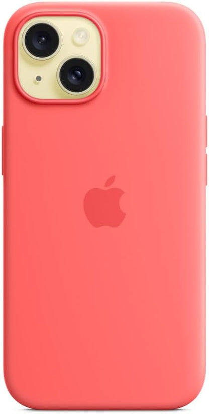 Apple - Back Cover For Mobile Phone - Magsafe Compatibility - Silicone - Guava - For Iphone 15