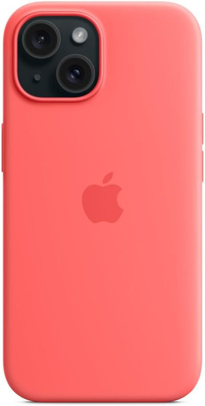 Apple - Back Cover For Mobile Phone - Magsafe Compatibility - Silicone - Guava - For Iphone 15