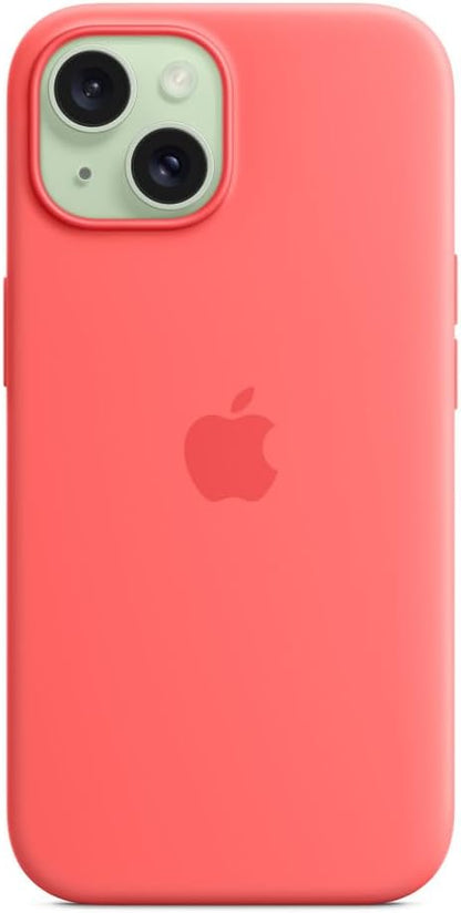 Apple - Back Cover For Mobile Phone - Magsafe Compatibility - Silicone - Guava - For Iphone 15