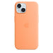 Apple - Back Cover For Mobile Phone - Magsafe Compatibility - Silicone - Orange Sorbet - For Iphone 15