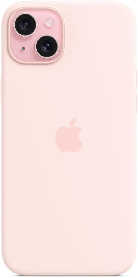 Apple - Back Cover For Mobile Phone - Magsafe Compatibility - Silicone - Light Pink - For Iphone 15 Plus