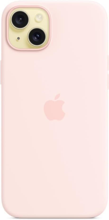 Apple - Back Cover For Mobile Phone - Magsafe Compatibility - Silicone - Light Pink - For Iphone 15 Plus