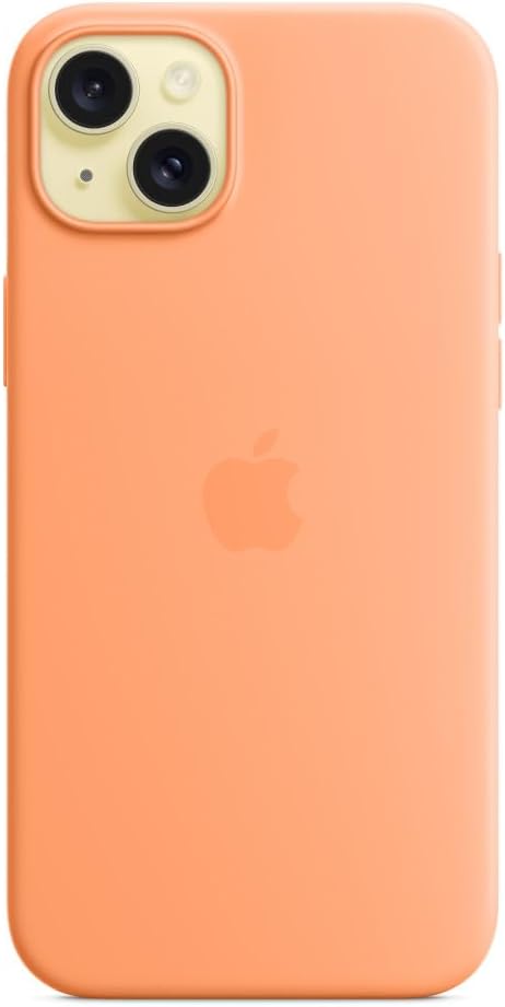 Apple - Back Cover For Mobile Phone - Magsafe Compatibility - Silicone - Orange Sorbet - For Iphone 15 Plus