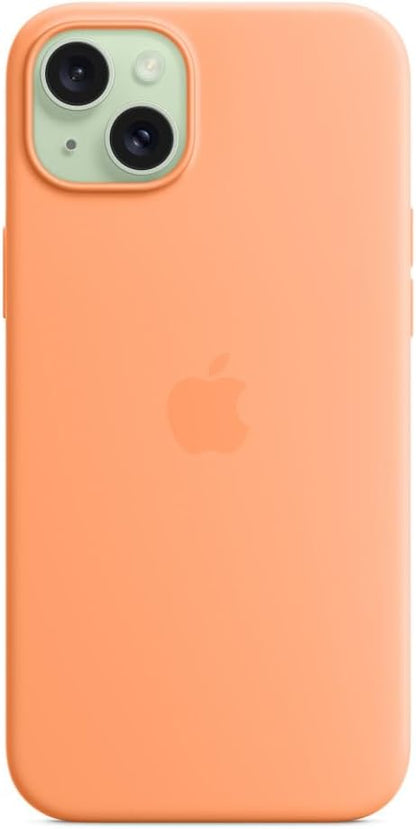 Apple - Back Cover For Mobile Phone - Magsafe Compatibility - Silicone - Orange Sorbet - For Iphone 15 Plus