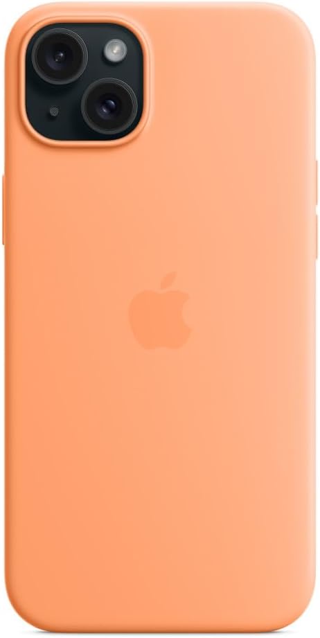 Apple - Back Cover For Mobile Phone - Magsafe Compatibility - Silicone - Orange Sorbet - For Iphone 15 Plus