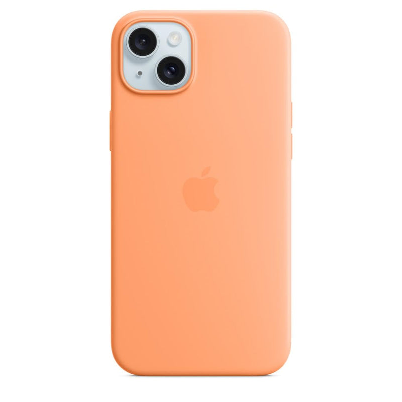 Apple - Back Cover For Mobile Phone - Magsafe Compatibility - Silicone - Orange Sorbet - For Iphone 15 Plus