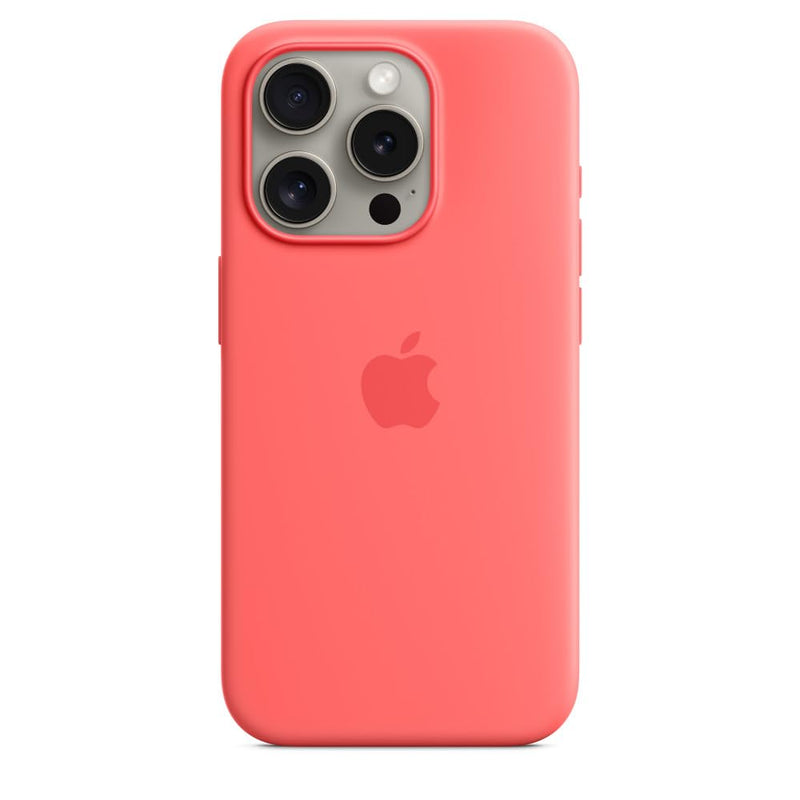 Apple - Back Cover For Mobile Phone - Magsafe Compatibility - Silicone - Guava - For Iphone 15 Pro
