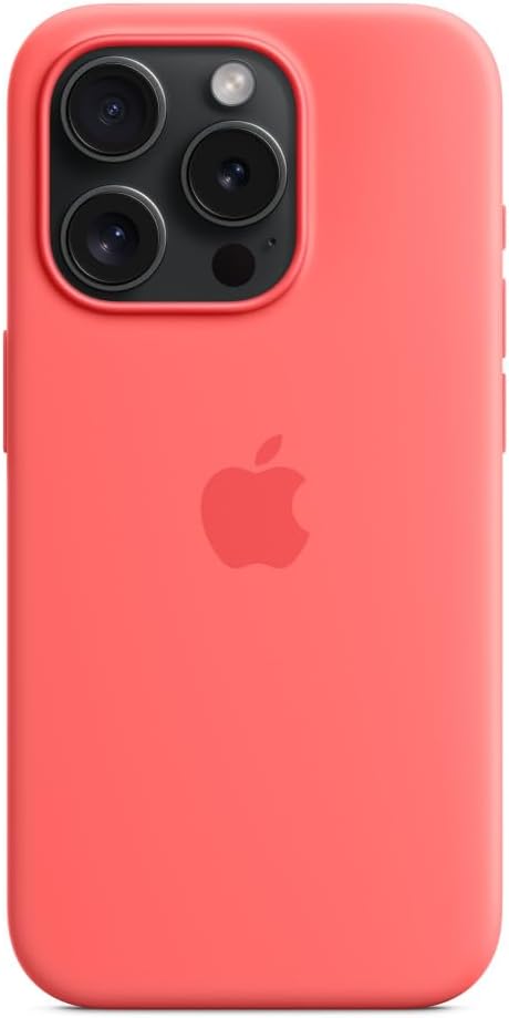 Apple - Back Cover For Mobile Phone - Magsafe Compatibility - Silicone - Guava - For Iphone 15 Pro