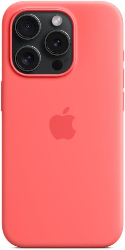 Apple - Back Cover For Mobile Phone - Magsafe Compatibility - Silicone - Guava - For Iphone 15 Pro